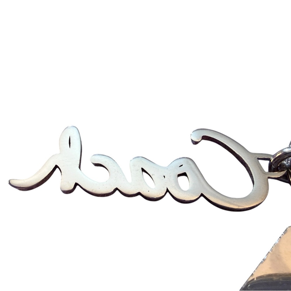 Coach Purple and Silver Script Logo Keychain - Picture 5 of 9